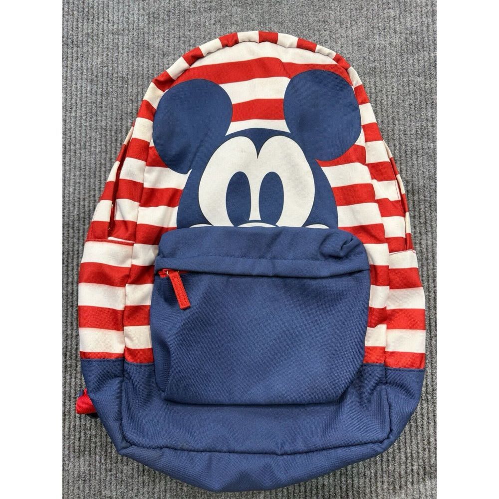 Disney Mickey Mouse Americana Striped Backpack American Flag Patriotic